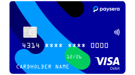 Paysera prepaid card